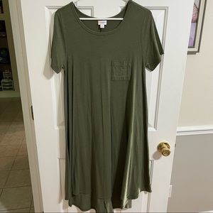 EUC Sz S LulaRoe Carly Dress - Hunter Green